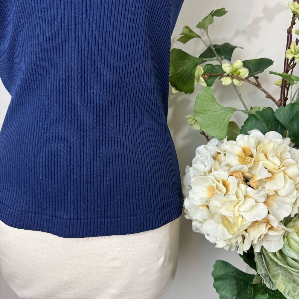 VINTAGE 70s | navy ribbed tank top | Donnkenny | medium - Picture 3 of 10
